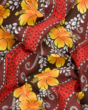 MIAMO Polynesian fabric Red - Tissushop